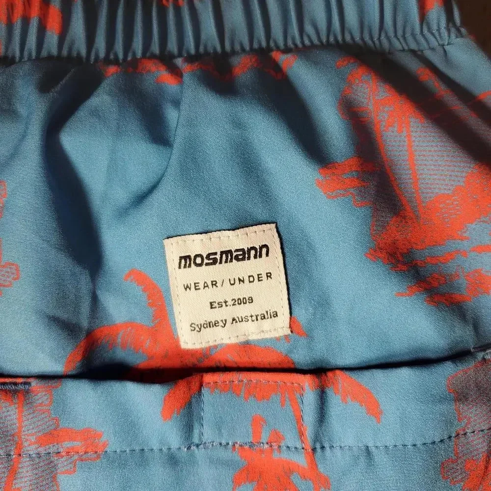 Mosmann Australia Men's Palm Tree Board Shorts Swim Trunks Size Large NWOT